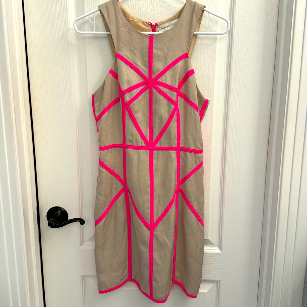 Finders Keepers Neon Pink Dress Sz Xs 0/2